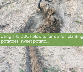 Create straight furrows with THE DUC's Man-Pulled Plow